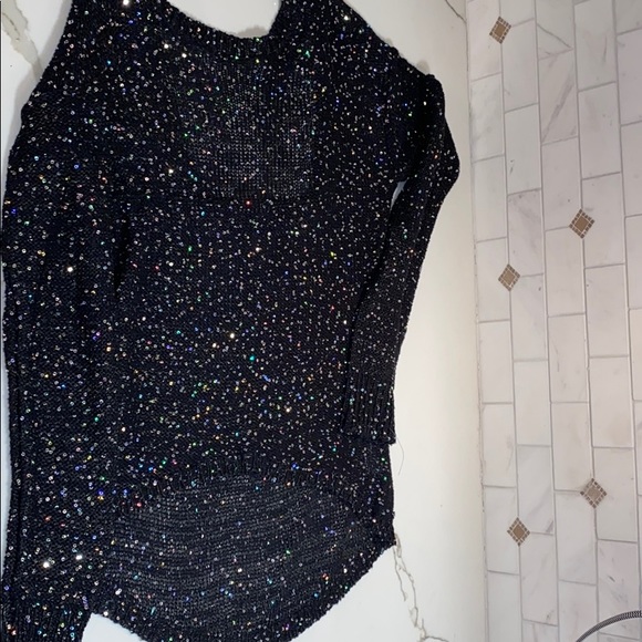 MATERIAL GIRL NWT SPARKLE HI-LO TOP W OPEN BACK💋 - Picture 4 of 6